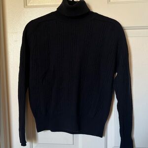 Liz Claiborne L 100% Merino Wool Midnight Turtleneck Sweater